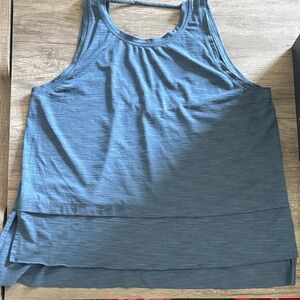 Elegant Blue Sleeveless Tank Top